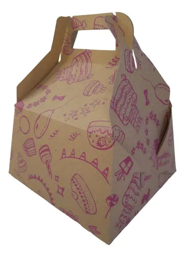 cod: 199 (10u) CAJA 18X16X10 TORTA BLANCO CARTON MALETIN (10U) COD: 199 - medida: 18x16x10