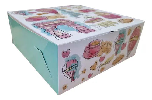 cod: 2112 (25u) CAJA COFRE TORTA / PASTELERIA IMPRESA - medida: 0x0x0