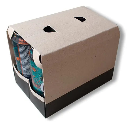 cod: 3111 (25u) CAJAS TIPO SIX PARA LATAS DE 473CC SUSTENTABLES - medida: 19.5x16x13.5