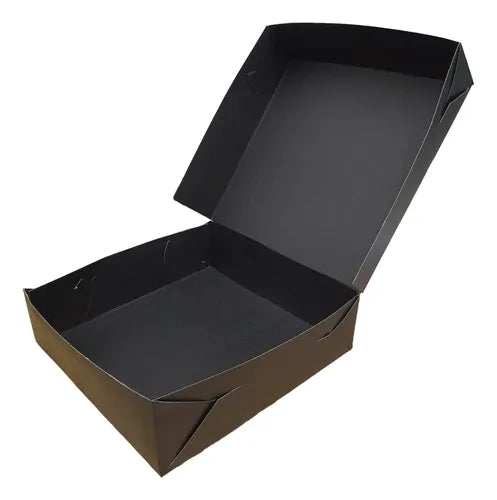 cod: 365 (10u) CAJA REGALOS BIJOU 15X15X4,5 NEGRO AUTOARMABLE (10U) COD: 365 - medida: 15x15x4