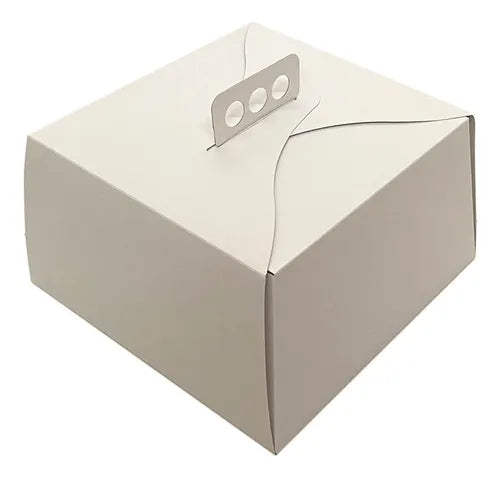 cod: 3768 (10u) CAJA PARA TORTA ALTA 25 . CON MANIJA . - medida: 25x25x25