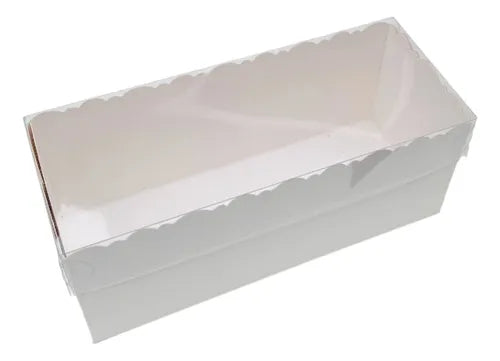 cod: 2213 (5u) CAJA BLANCA BUDINERA BUDIN POSTRE TAPA ACETATO - medida: 0x0x0