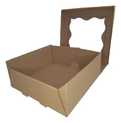 cod: 079 (10u) CAJA TORTA APILABLE KR CORRUGADO VISOR AUT 30x30x12 - medida: 30x30x12