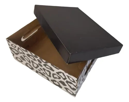 cod: 201 (10u) CAJA ORGANIZADORA COL CORRUGADO LAMINADO B/T 29.5x22x12 - medida: 22x12x5