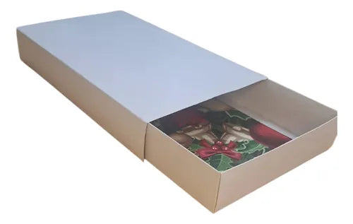 cod: 377 (10u) CAJA FOSFORERA REGALO 29X17X5 Base y Funda BLANCO CARTÓN (10U) COD: 377 - medida: 29x17x5