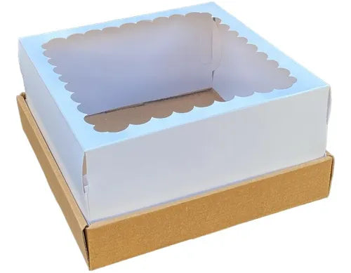 cod: 3147 (10u) CAJA BOX MINI DESAYO PORCIÓN TORTA 10 - medida: 20x20x10
