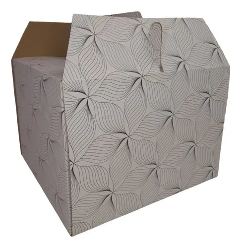 cod: 122 (10u) CAJA 27X27X20 TORTAS APILABLES MANIJA (10U) COD:122 - medida: 27x27x20