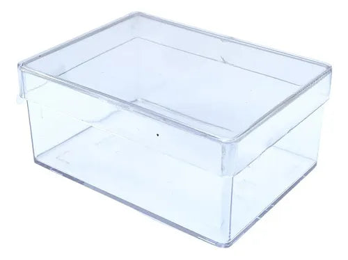 cod: 2222 (10u) CAJA RECTANGULAR ACRILICO TRANSPARENTE SOUVENIRS - medida: 0x0x0