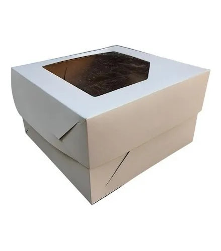 cod: 3650 (10u) CAJAS BLANCAS PARA TORTA CON VISOS - medida: 25x25x12