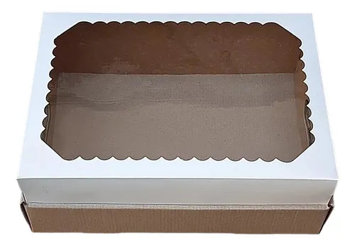 cod: 4542 (10u) CAJAS CON VISOR - LETTER CAKE - medida: 42x33x12