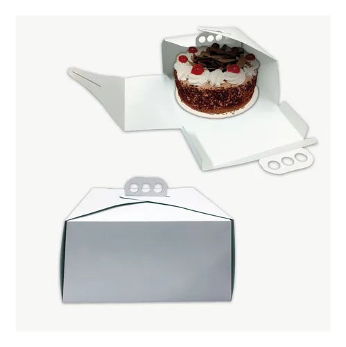 cod: 4208 (50u) CAJAS PARA TORTAS ALTAS GRANDES C/MANIJA - medida: 30x30x30
