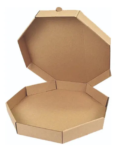 cod: 4329 (100u) CAJA PARA PIZZA OCTOGONAL MICROCORRUGADO - medida: 33x33x4
