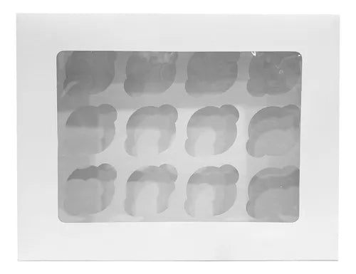 cod: 4320 (1u) CAJA PARA 12 CUPCAKES CON SEPARADOR - medida: 33x26.5x11