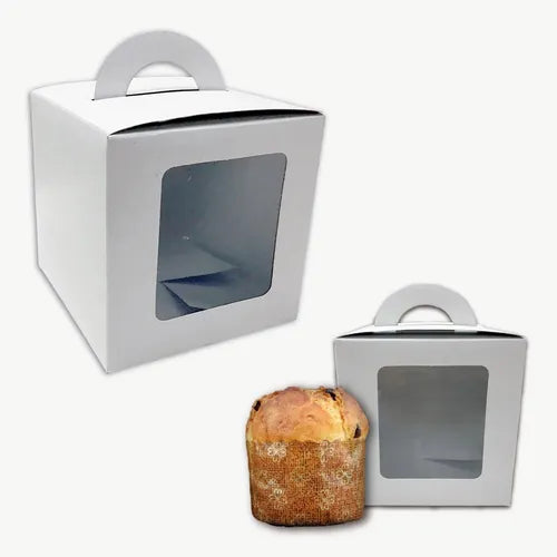 cod: 2400 (50u) CAJAS PARA MINI PAN DULCE 50 C/CA Y VISOR - medida: 0x0x0