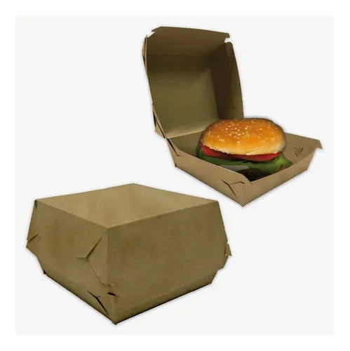 cod: 2648 (50u) CAJAS PARA HAMBURGUESAS GRANDE KRAFT FAST FOOD - medida: 11x10x7