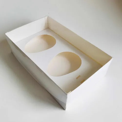 cod: 3697 (10u) CAJA PARA 2 HUEVOS DE PASCUAS O 2 MEDIOS N - medida: 25x15x7
