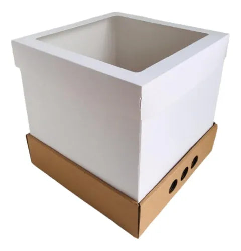 cod: 4143 (10u) CAJA DRIPCAKE CON TAPA VISOR - medida: 30x30x15