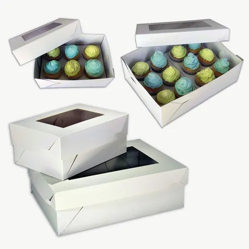 cod: 4246 (20u) CAJAS CUPCAKES DE 12 Y DE 6 20 CAJAS 10 DE CADA A - medida: 30.6x22.4x10