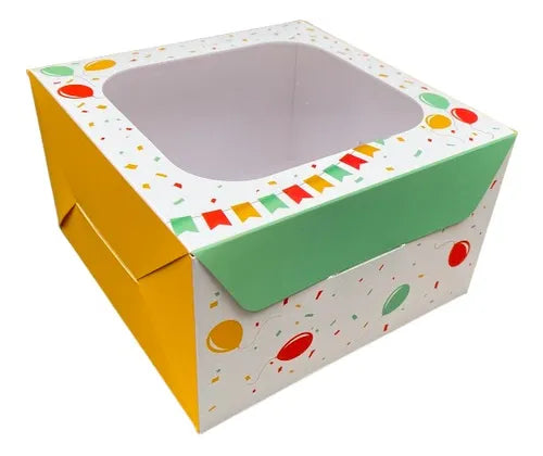 cod: 2952 (10u) CAJAS VISOR/VENTANA DÍA DEL NIÑO REGALO/DESAYO - medida: 17x17x10