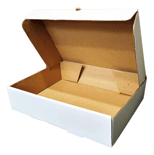 cod: 3746 (100u) CAJA BOX DESAYO PICADAS OFERTA CARTON BLANCO - medida: 25x19x6