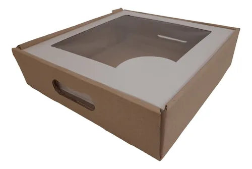 cod: 307 (10u) CAJA27X27X5 BANDEJA TAPA BLANCO CORRUGADO PVC Base y Tapa (10U) COD: 307 - medida: 27x27x5