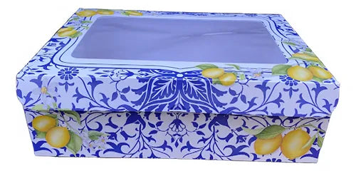 cod: 3582 (25u) CAJA AGING ESTAMPADA PORCION TORTA DESAYO VISOR - medida: 24x23.5x10