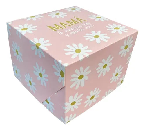 cod: 3173 (10u) CAJA TORTAS PASTELERÍA DESAYO MAMA - MADRE - medida: 20x20x10