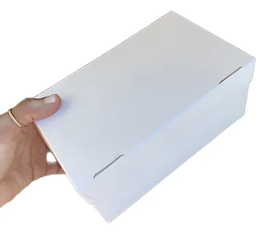 cod: 3174 (10u) CAJAS RECTANGULAR BLANCA-KRAFT PARA PORCION DE TORTA - medida: 20x12x5