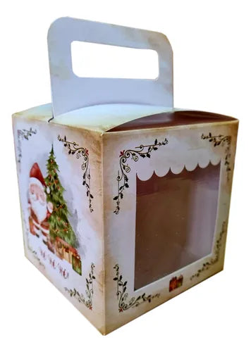 cod: 2633 (25u) CAJA PAN DULCE CUARTO KILO 1/4 KILO - IMPRESA - medida: 11x11x5