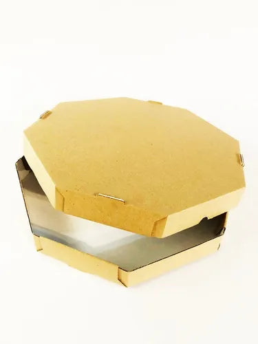 cod: 4349 (100u) CAJAS MICRO M/M PIZZA OCTOGONAL LISAS - medida: 33x33x15