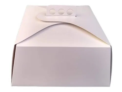 cod: 4089 (10u) CAJA BLANCA MANIJA TORTAS CATERING PANADERÍA - medida: 30x30x10