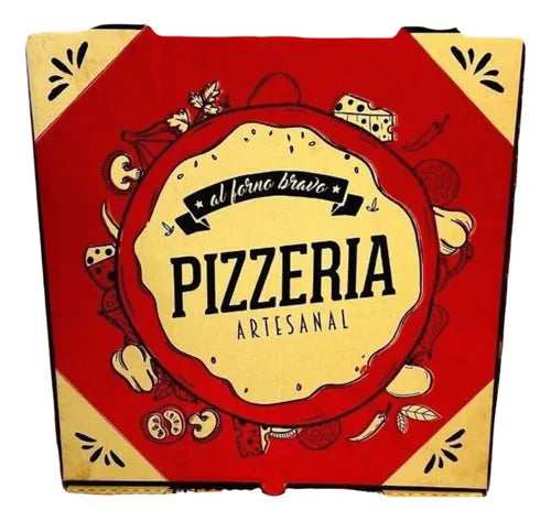 cod: 2383 (50u) CAJAS PIZZA MICRO GRANDE 33.5.5 IMPRESO ESTANDARD PAQ - medida: 0x0x0