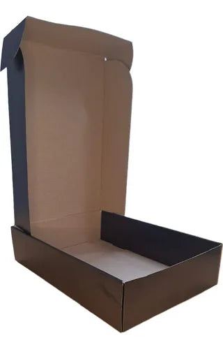 cod: 165 (10u) CAJA 25X9X31 - 3-BOTELLAS NEGRO LAMINADO E-COMMERCE (10U) COD: 165 - medida: 31x25x9
