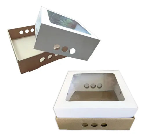 cod: 3762 (50u) CAJAS PARA DESAYO BANDEJA Y TAPA VISOR - medida: 25x25x25