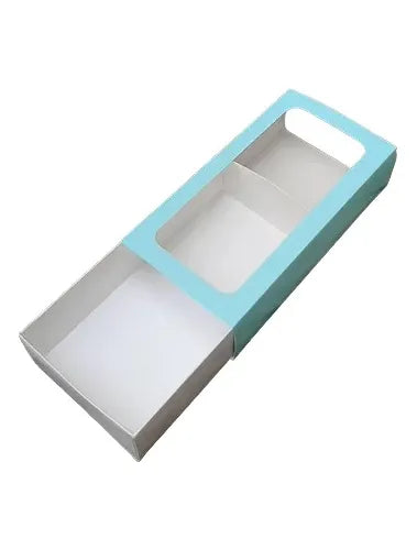 cod: 3133 (10u) CAJAS PARA CHOCOLATES O ALFAJORES  AGUAMARINA - medida: 20x10x3