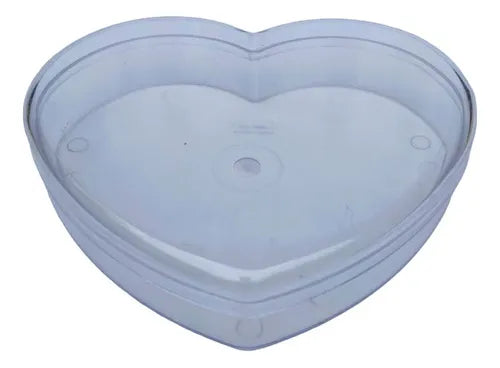 cod: 2202 (10u) CAJA ACRÍLICO TRANSPARENTE CORAZÓN BOMBONES SOUVENIRS - medida: 0x0x0