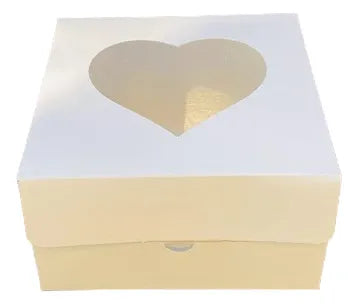 cod: 2804 (20u) CAJA BLANCA  VISOR ACETATO  PORCION DE TORTA - medida: 15x15x5