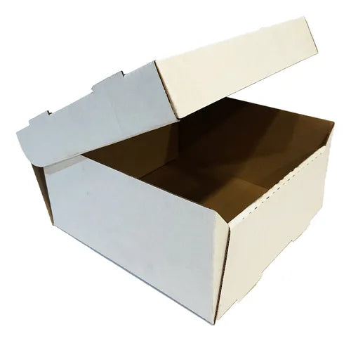 cod: 3093 (50u) CAJA OFERTA HAMBURGUESA, EMPANADA, BLANCO - medida: 19x19x10