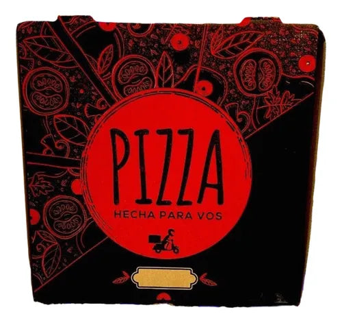 cod: 2306 (200u) CAJAS PIZZA MICRO IMPRESO ESTANDARD  GRANDE 33 PAQ - medida: 0x0x0