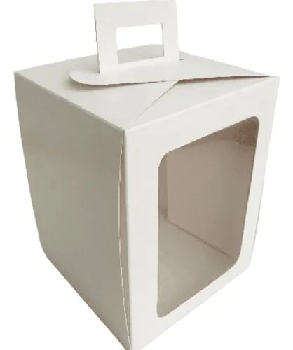 cod: 2969 (10u) CAJA CON VISOR Y APERTURA PARA MINI TORTA - medida: 17x13x10