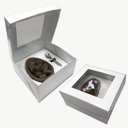 cod: 3264 (50u) CAJA PARA MEDIO HUEVO DE PASCUA RELLENO Nº12 Y 15 - medida: 20x20x10