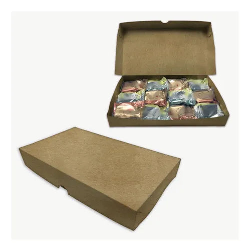 cod: 4423 (25u) CAJAS PARA ALFAJORES CONITOS GRANDE 35 KRAFT - medida: 35x20x5