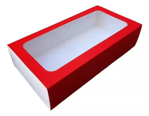 cod: 3137 (10u) CAJA ROJA  GALLETITAS FRUTOS SECOS CHOCOLATES ALFAJORE - medida: 20x10x3