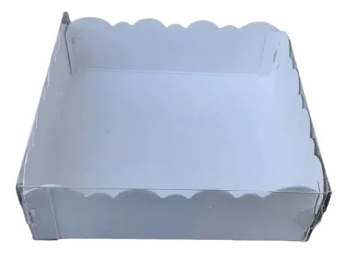 cod: 3138 (20u) CAJA  C/TAPA DE ACETATO 20,5 COOKIES CHOCOLATES - medida: 20x20x4.5
