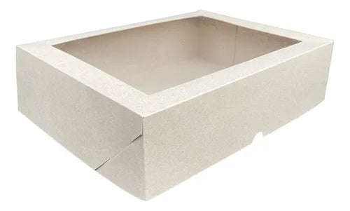 cod: 2210 (1u) BOX CAJA TORTA NUMERO C/VISOR APERTURA FRONTAL ECO KRAFT - medida: 0x0x0