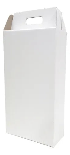 cod: 4317 (10u) CAJAS  ESTUCHE MALETIN 2 BOTELLAS VINO KRAFT/BCO  I. - medida: 33x19x9.5