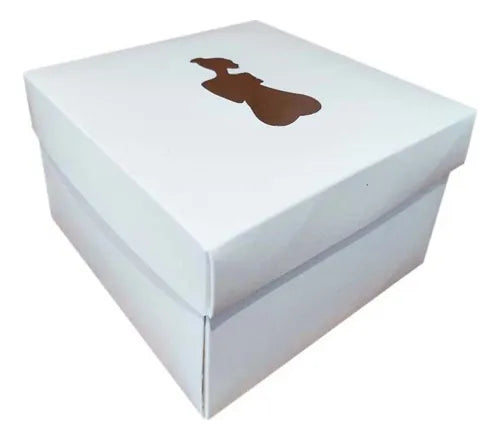 cod: 2800 (100u) CAJA PARA LENCERIA / MALLAS PREMIUM - BLANCA - medida: 15x15x3