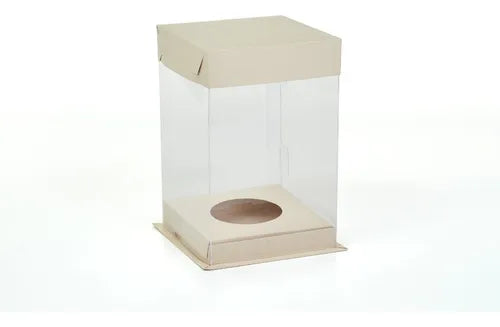 cod: 3298 (50u) CAJA B + T ALTA CA HUEVO PVC CRISTAL 13,5 U - medida: 20.5x13x13