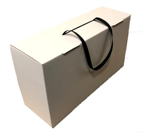 cod: 4520 (25u) CAJA BOLSA VALIJA ROPA REGALO  BLANCO SIN CINTA 25U. - medida: 40x22x10