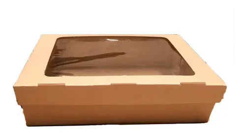cod: 4454 (50u) CAJAS ENVÍOS , CATERING, DESAYO REG CON VISOR - medida: 38x26x10